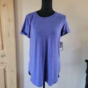 NWT TEK GEAR Purple Short Sleeve Breathable Tunic Workout Top